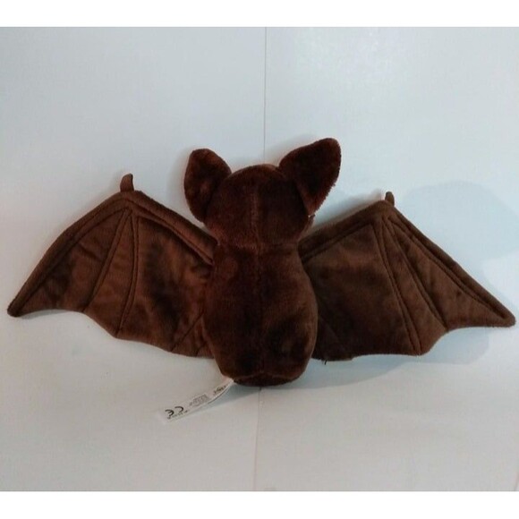 The Petting Zoo Brown Plush Bat 16 1/2" Wing Span - Picture 3 of 6